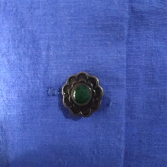 NWOT Denim & Co  Western Style Linen Blend Turquoise and Stud detail Shacket - Picture 6 of 9